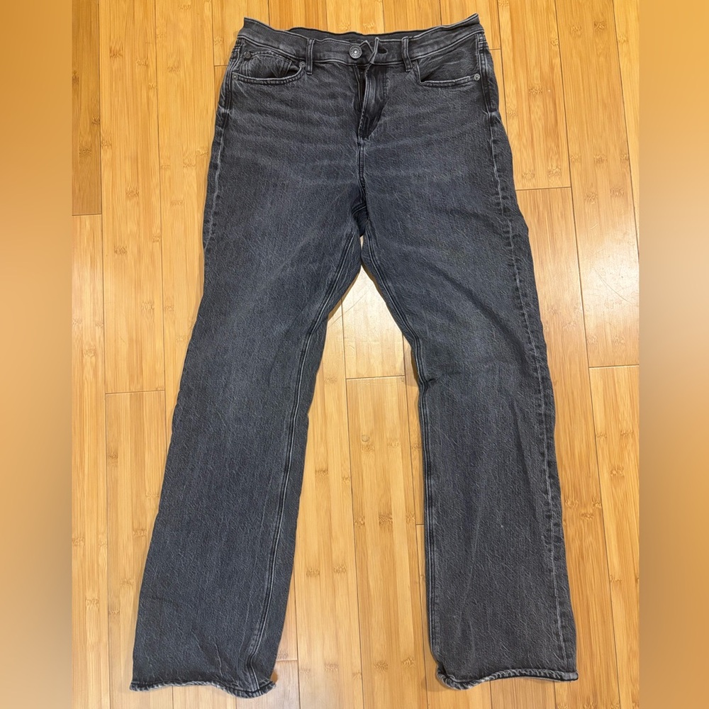 American Eagle Outfitters Straight Leg Jeans - Charcoal Gray